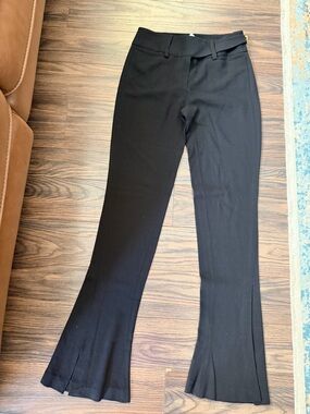 D&G Black Boot-Cut Ponte Trousers with Side Buckle Detail